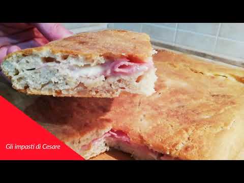 PIZZA RIPIENA CON FARINA DI FARRO - Ricetta prosciutto cotto e scamorza