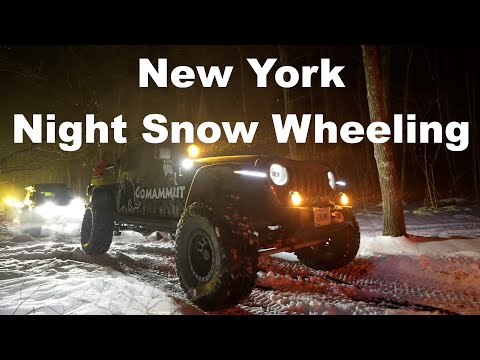 [Part1]-Snow Wheeling 4x4 at Night, New York | Jeep, Toyota, Nissan