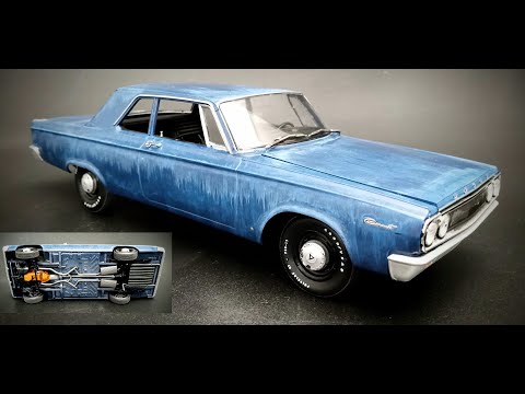 NEW KIT! 1965 Dodge Coronet Max Wedge 1/25 Scale Model Kit Build How To Assemble Paint Weather Fade