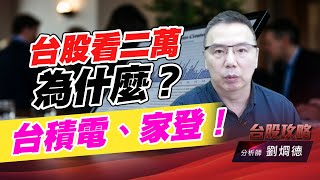 台股看二萬，爲什麼？台積電、家登！｜台股攻略｜劉烱德 (圖)