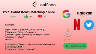 YouTube video '1773 Count Items Matching a Rule (Leetcode) | Easy Solution'