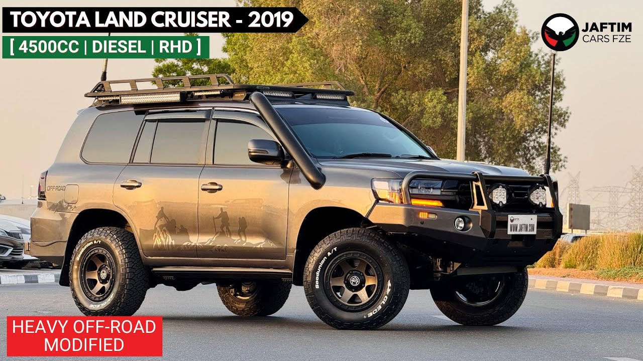 تويوتا لاند كروزر HEAVY OFF-ROAD MODIFIED | 4.5L DIESEL | RHD | AUTOMATIC | BULL BAR + RHINO RACK + SNORKEL video