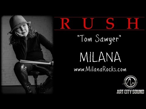 TOM SAWYER - RUSH - MILANA drum cover, 8 year old female drummer - Hit Like A Girl Contest 2016