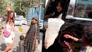 This is How Celebrity Treat the Needy Roadside Beggar in Public | Unexpected Treatment