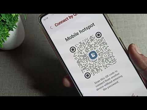 Samsung galaxy A53 hotspot QR code share, how to use hotspot setting