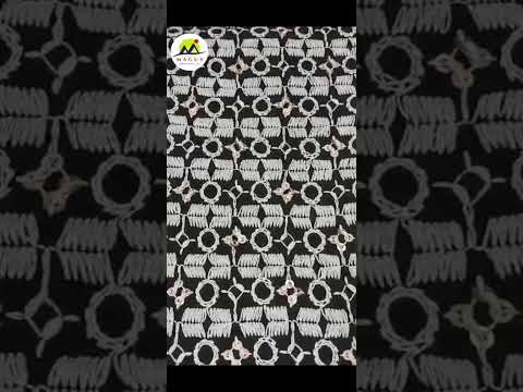 Rayon Dyed Schiffli Sequence Embroidery Fabric