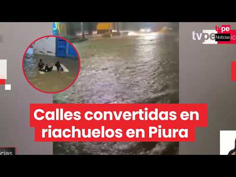 Piura: lluvias inundan calles y elevan alerta en Morropón