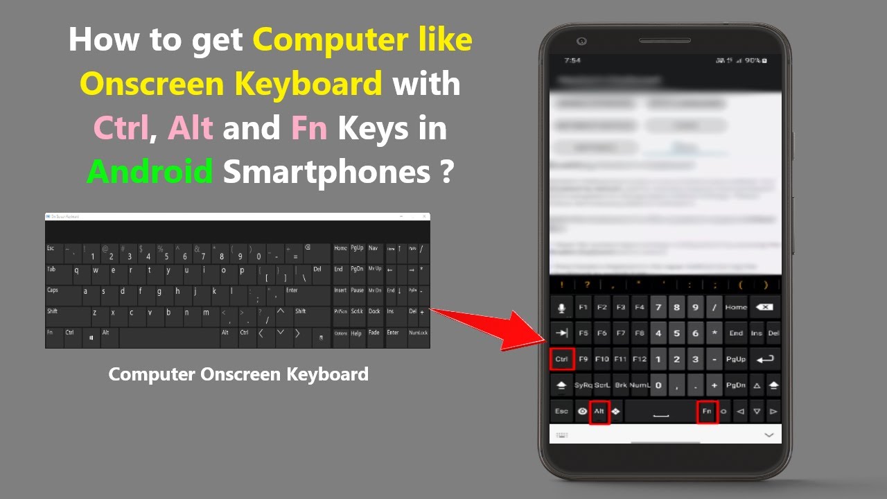 How to get Computer like Onscreen Keyboard with Ctrl, Alt and Fn Keys in Android Smartphones ?