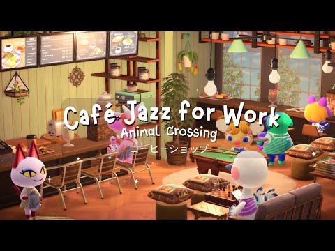 Animal Crossing ambience - Cozy Antique café ☕ Chatters + Lo-fi Smooth Jazz Piano Music Play list 🎧