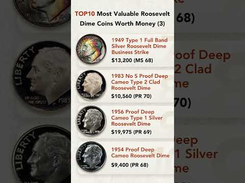 TOP 10 Most Valuable Roosevelt Dime Coins Worth Money (3) #coin  #dimes  #coincollecting