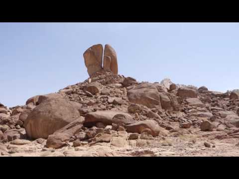 The split rock at Horeb (Mary Nell's video camera)
