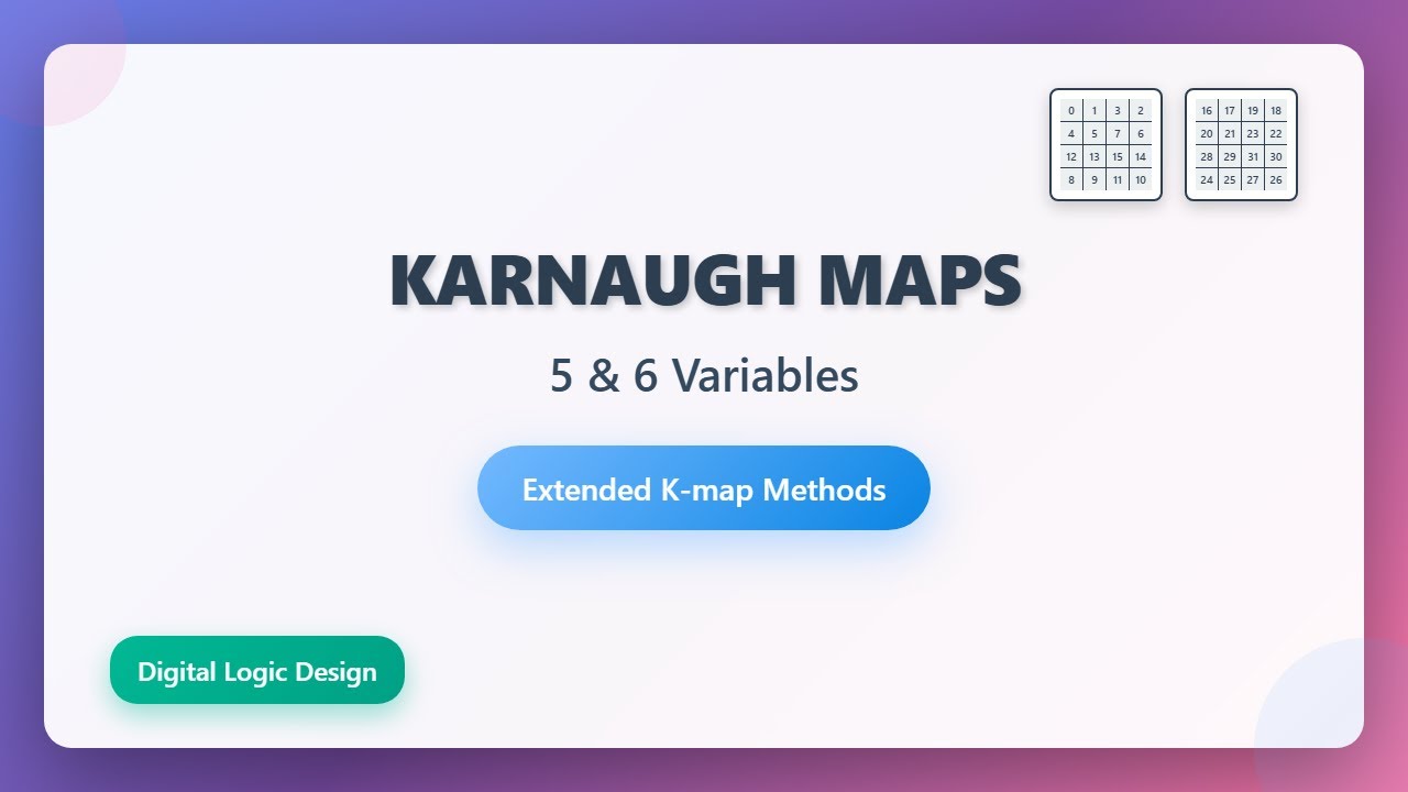 Karnaugh Maps: Simplify 5 & 6 Variable Boolean Expressions!