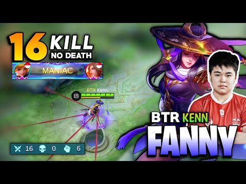 MANIAC! Fanny 100% Perfect Gameplay [ Fanny Best Build 2021] By BTR Kenn - Mobile Legends