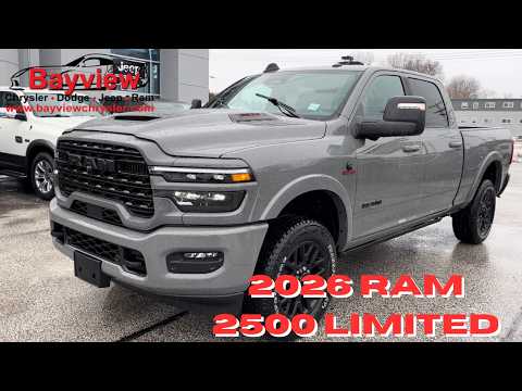 2026 Ram 2500 Limited 4x4 Crew Cab 6'4" Box in Gray for sale at Bayview Chrysler Dodge Jeep Ram in Sarnia, ON