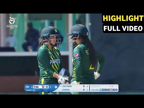 Pakistan Under 19 Women vs Ireland Under 19 Women's T20 World Cup 2023 Full Match Highlight