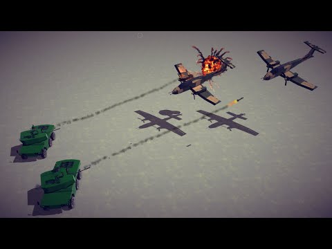 Attack Planes vs Armored Vehicles #2 | Besiege