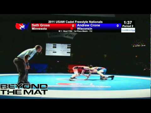 Cadet Freestyle Final 112 - Seth Gross (MN) vs. Andrew Crone (WI)