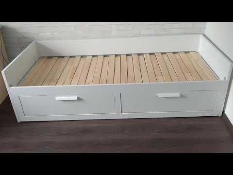 Обзор кровати BRIMNES из магазина IKEA.