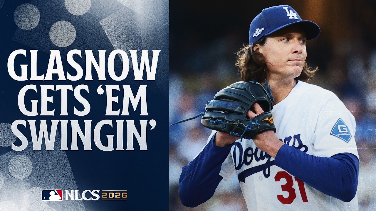 Tyler Glasnow strikes out 6 of the first 9 batters he faces in NLCS Game 4! 👊 | MLB Highlights