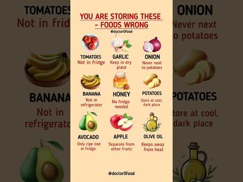 You’re Storing These Foods Wrong! | Proper Food Storage Tips 🍎🥑🍯 #healthylifestyle #healthyeating
