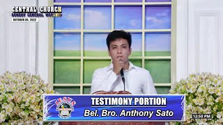 Download Lagu JMCIM | Testimony Portion | Bel. Bro. Anthony Sato | October 30, 2022 Thumbnail