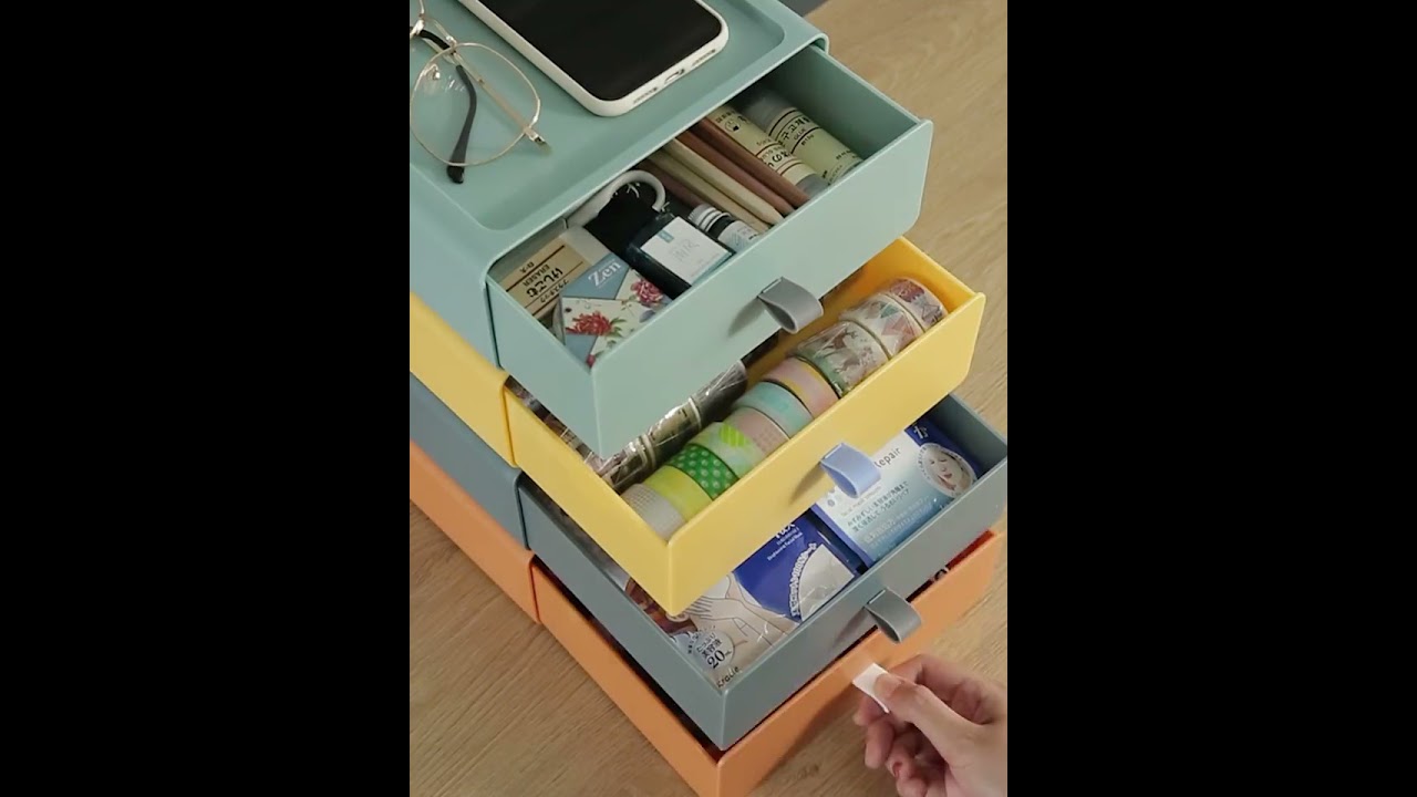Tabletop Storage Stackable Drawer Organizer / more than just stationary storage / desk vanity kitche