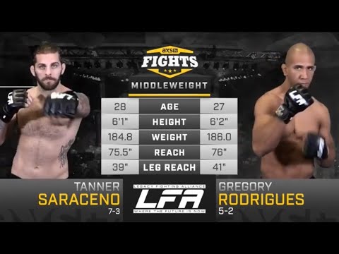 Gregory Rodrigues vs Tanner Saraceno full fight
