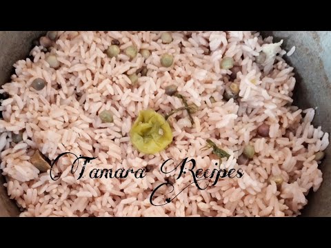 Authentic Jamaican Green Gungo Rice And Peas