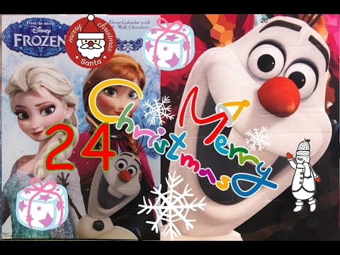 24/24 DISNEY FROZEN Advent Calendar 4K  opening 驚き Adventskalender 2015 unboxing shapes 玩具 Türchen
