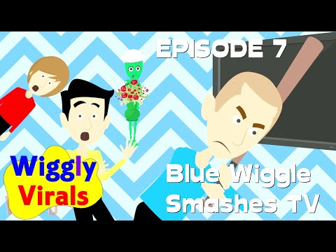Wiggly Virals | Episode 7: Blue Wiggle Smashes TV | WigglesWorld 2000 | 6 Minute Short Episode