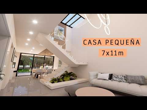 Small Modern House 7x11 Meters - 3 Bedrooms || 3D House Plan