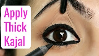 मोटा काजल कैसे लगाएं | How to Apply Thick Kajal & Eyeliners for Beginners | Anaysa