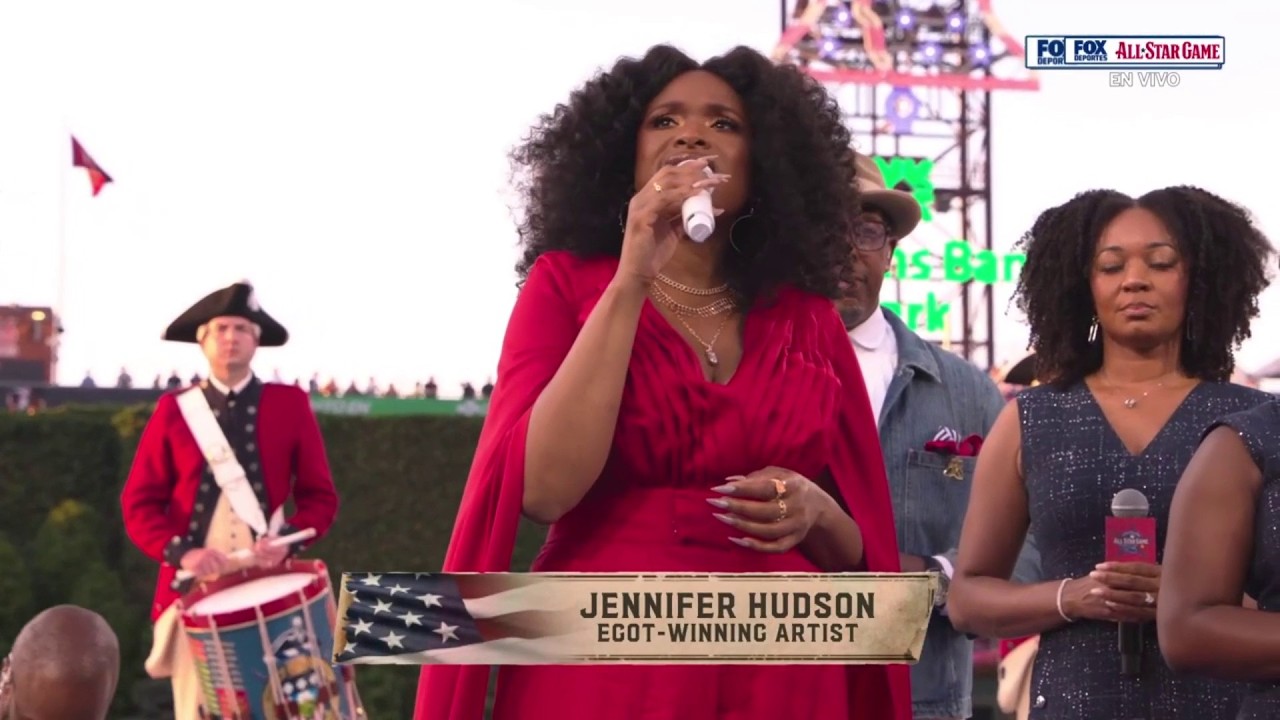 🇺🇸🫶 AMERICA THE BEAUTIFUL, hermosa interpretación de JENNIFER HUDSON | MLB All-Star