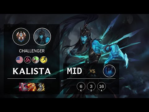 Kalista Mid vs Nocturne - NA Challenger Patch 11.8