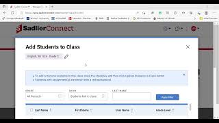 Setting Up My Sadlier Class