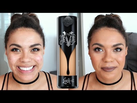 Kat Von D Lock It Foundation Review: Oily Skin Diaries | samantha jane Video