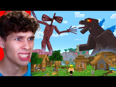 Enfrenté a SIREN HEAD vs GODZILLA en Minecraft!