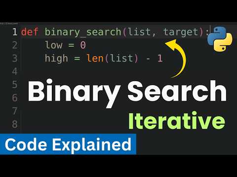Algoritmo di ricerca binaria in Python | Approccio iterativo | Spiegazione passo passo | Algoritmi