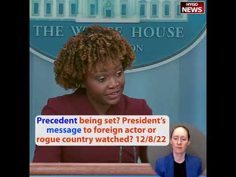 Precedent being set? President's message to foreign actor or rogue country watched?