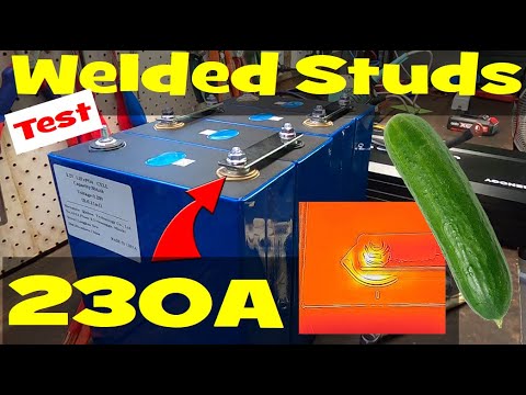 EVE LF304 with welded studs. Pushing 230A through a tiny terminal?