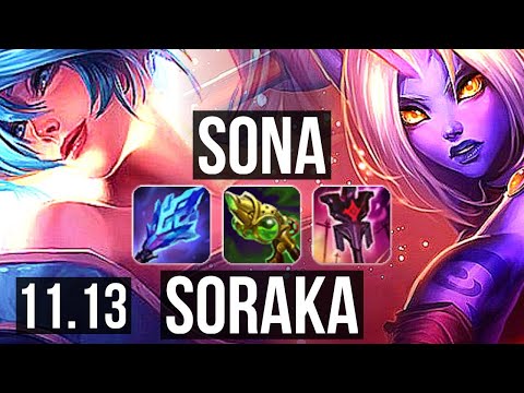 SONA & Ezreal vs SORAKA & Draven (SUPPORT) | Rank 1 Sona, 1.7M mastery | NA Challenger | v11.13