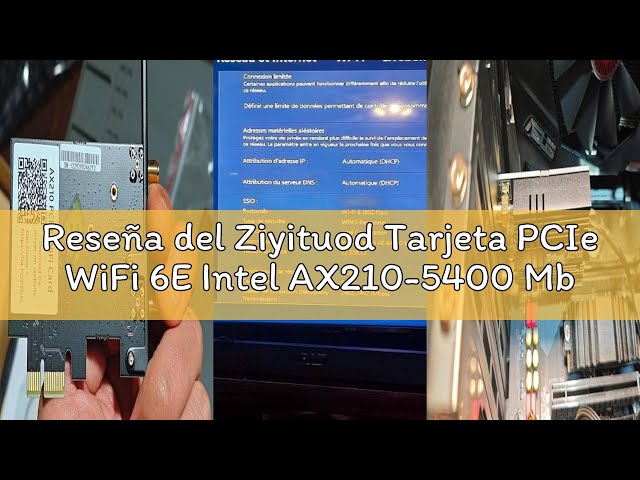 Vídeo relacionado con Tarjeta PCIe WiFi 6E Intel AX210-5400 Mbps Triple Banda 6G/5G/2.4G (160 MHz), Bluetooth 5.3, Adaptador Inalámbrico de Ultra Baja Latencia con Soporte Bajo para Gaming, Solo Windows 11/10 (64 bits)