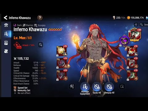 1 shot all hero with Inferno Khawazu 5k7 atk_Epic7