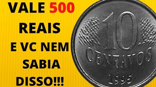 Vale 500 reais esta moeda de 10 centavos 1995... Eu achei uma... Aprenda a identific-la...