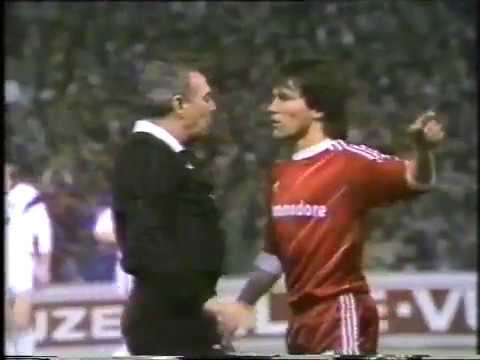 1986 (March 19) Anderlecht - Bayern Munich (Champions Cup 1/4 fin). Full Match (part 1 of 4).