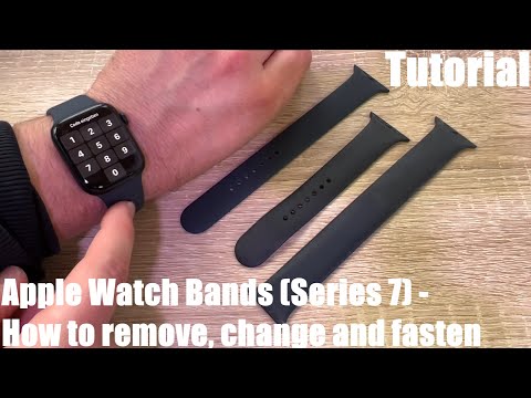 How to remove, change and fasten Apple watch bands (Series 7) - solo loop and sport band DIY