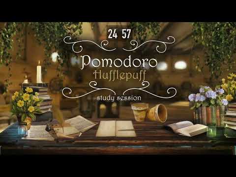 HUFFLEPUFF 📚 POMODORO Study Session 25 5 | Harry Potter Ambience 📚 Focus, Relax & Study in Hogwart