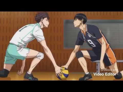 Haikyuu!! Oikawa and Kageyama fight over a volleyball...