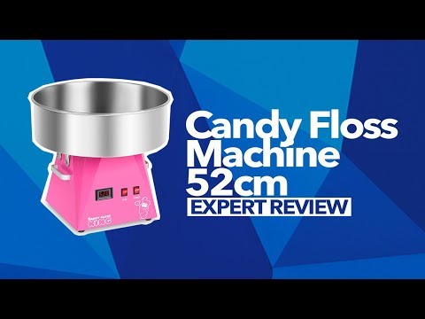 vídeo - Máquina de algodón de azúcar - 52 cm - rosa