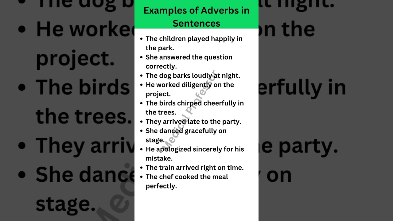 Examples of Adverbs in Sentences | Adverbs in Sentences #spokenenglish